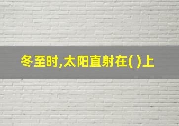 冬至时,太阳直射在( )上